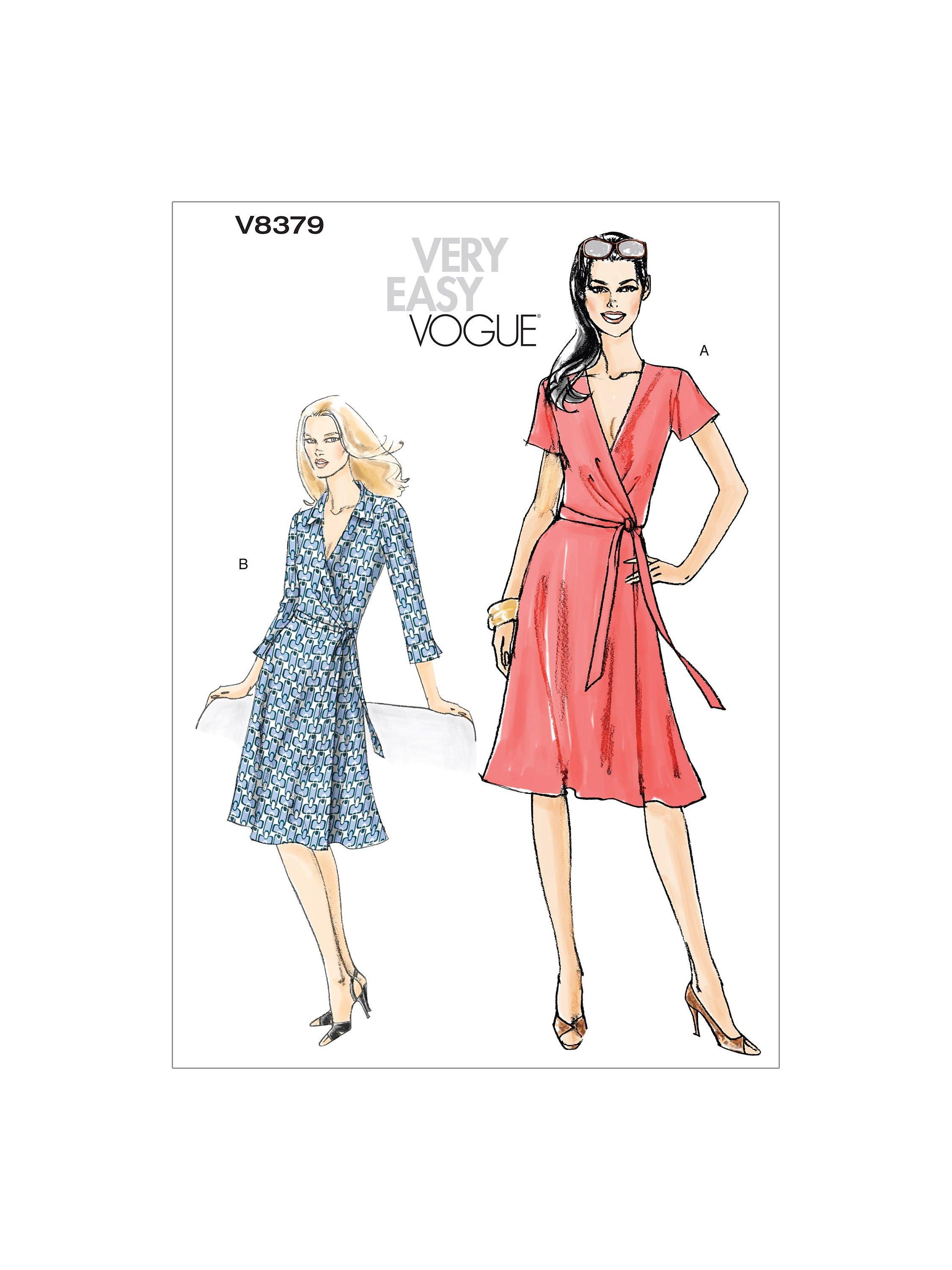 Vogue Misses' Wrap Front Dress Sewing Pattern, V8379