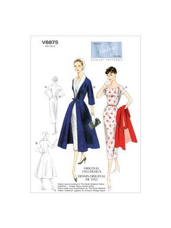 Vogue Misses' Vintage Dress and Coat Sewing Pattern, V8875, 
