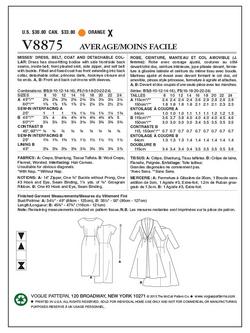 Vogue Misses' Vintage Dress and Coat Sewing Pattern, V8875 - view 2, 