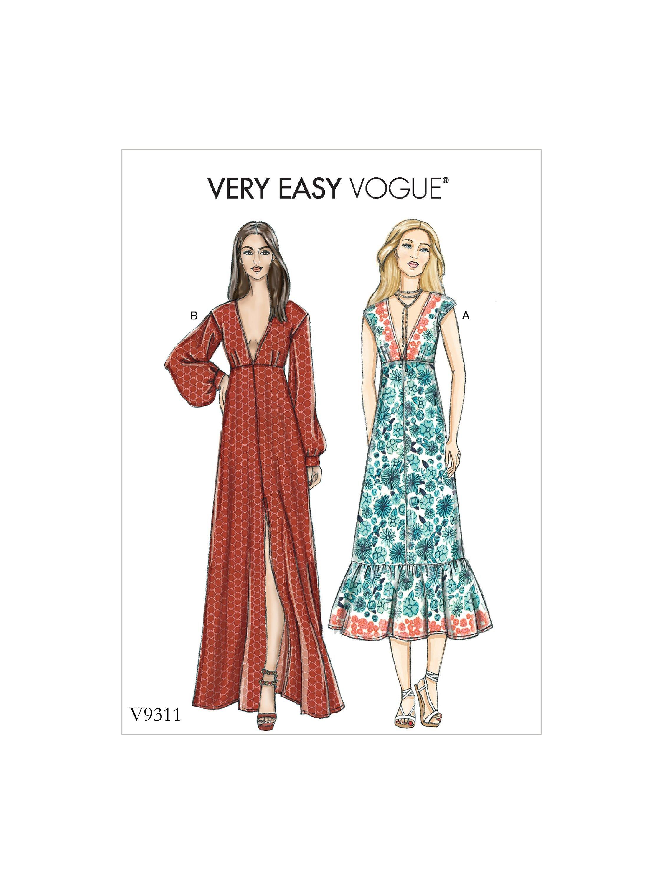 Vogue Misses' Loose Fitting Pullover Dresses Sewing Pattern, V9311OSZ