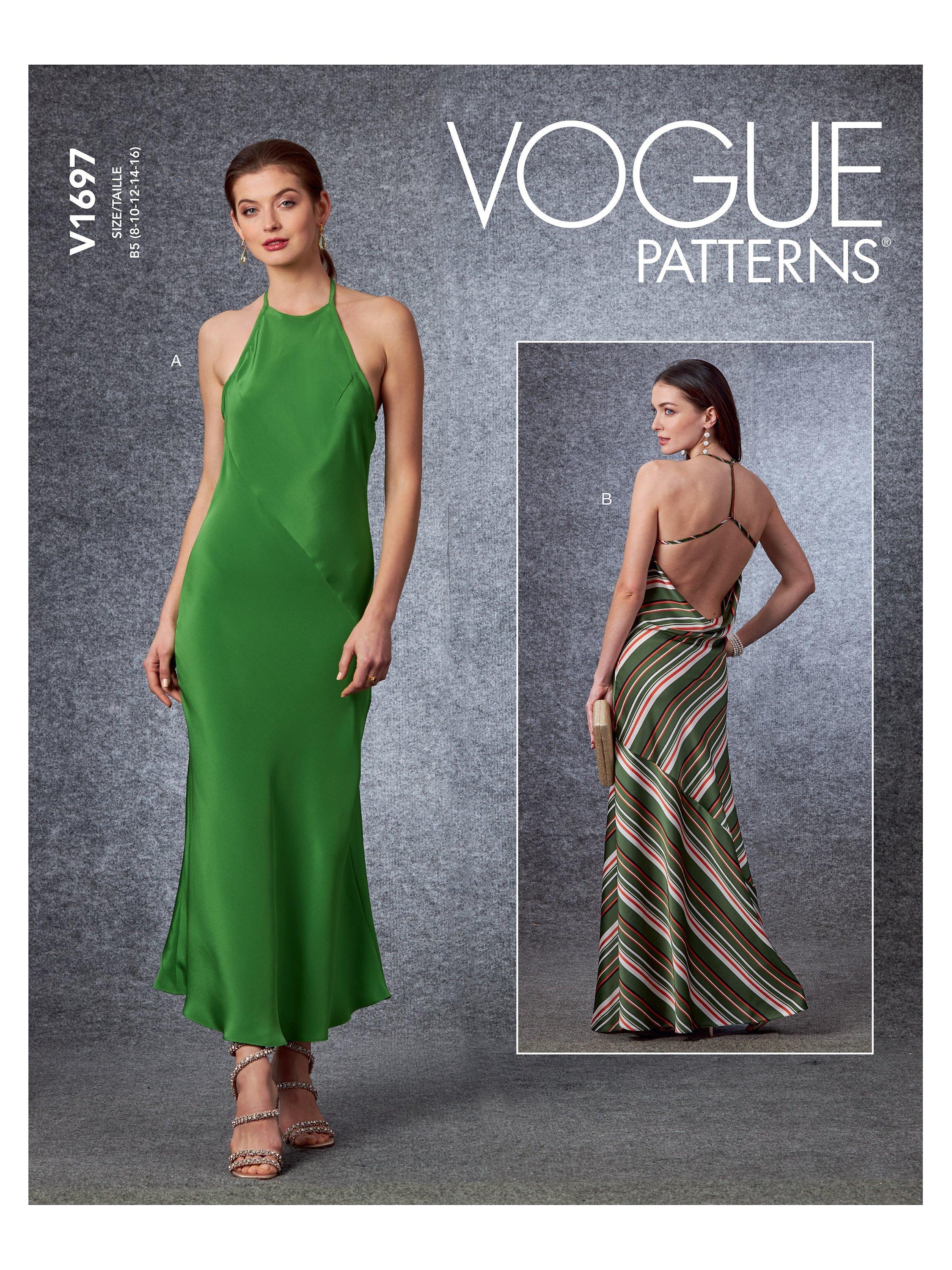 Vogue Misses' Special Occasion Bias Cut Dress Sewing Pattern, V1697B5
