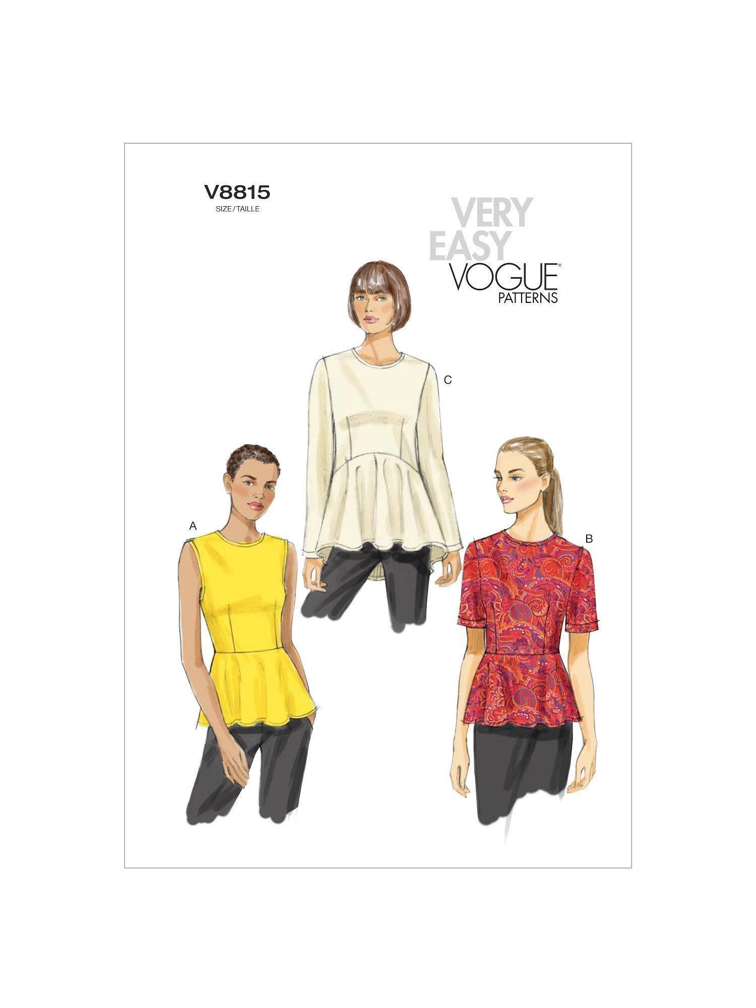 Vogue Misses' Tops Sewing Pattern, V8815