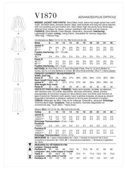 Vogue Misses' Jacket and Trousers Sewing Pattern, V1870 - view 2, 