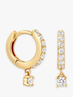 Astrid & Miyu Charm Huggie Hoop Earrings, Gold, Gold