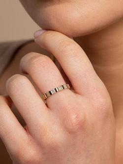 Astrid & Miyu Cubic Zirconia Double Row Band Ring, Gold - view 2, Gold