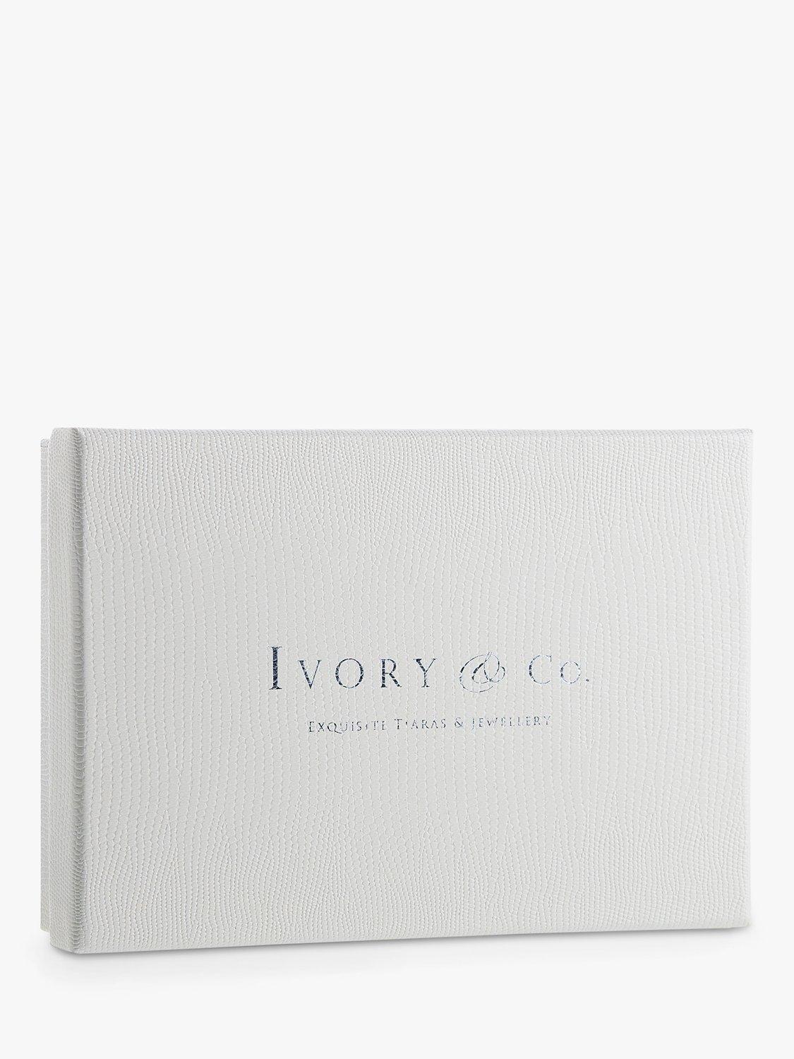 Product image 5 of 5, which shows Ivory & Co. Bohemia Silver Plated Crystal Hair Vine, Silver