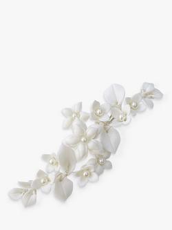 Ivory & Co. Snowdrop Silver Plated Faux Pearl Hair Clip, Silver, Silver