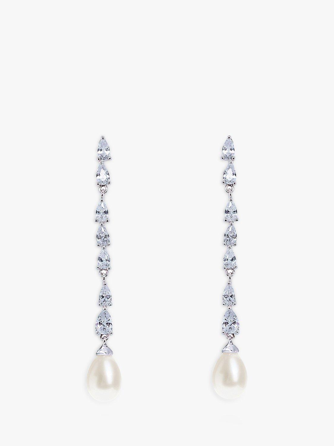 Ivory & Co. Melbourne Crystal & Faux Pearl Drop Earrings
