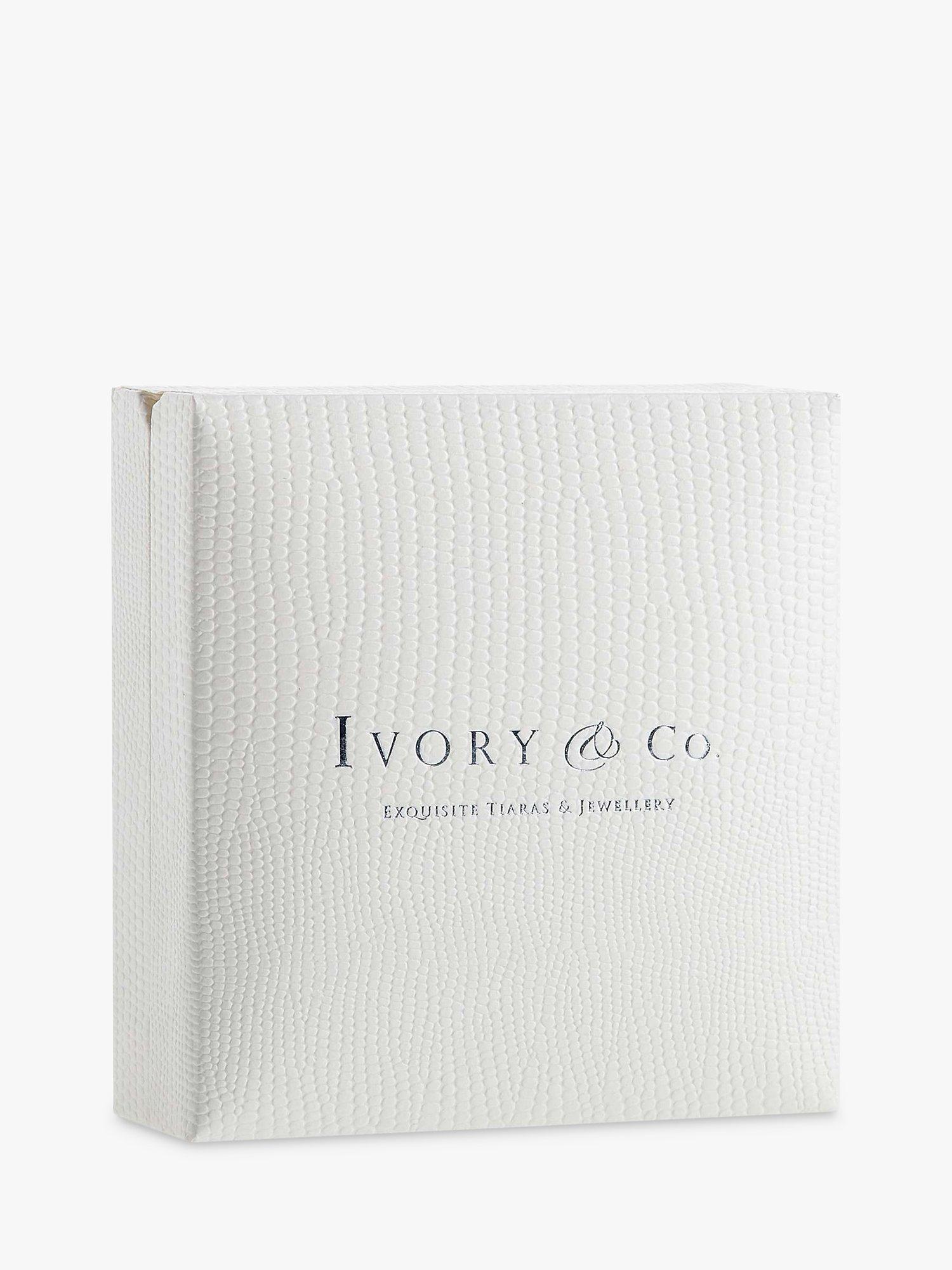 Product image 5 of 5, which shows Ivory & Co. Carlisle Faux Pearl Beaded Bracelet, Silver