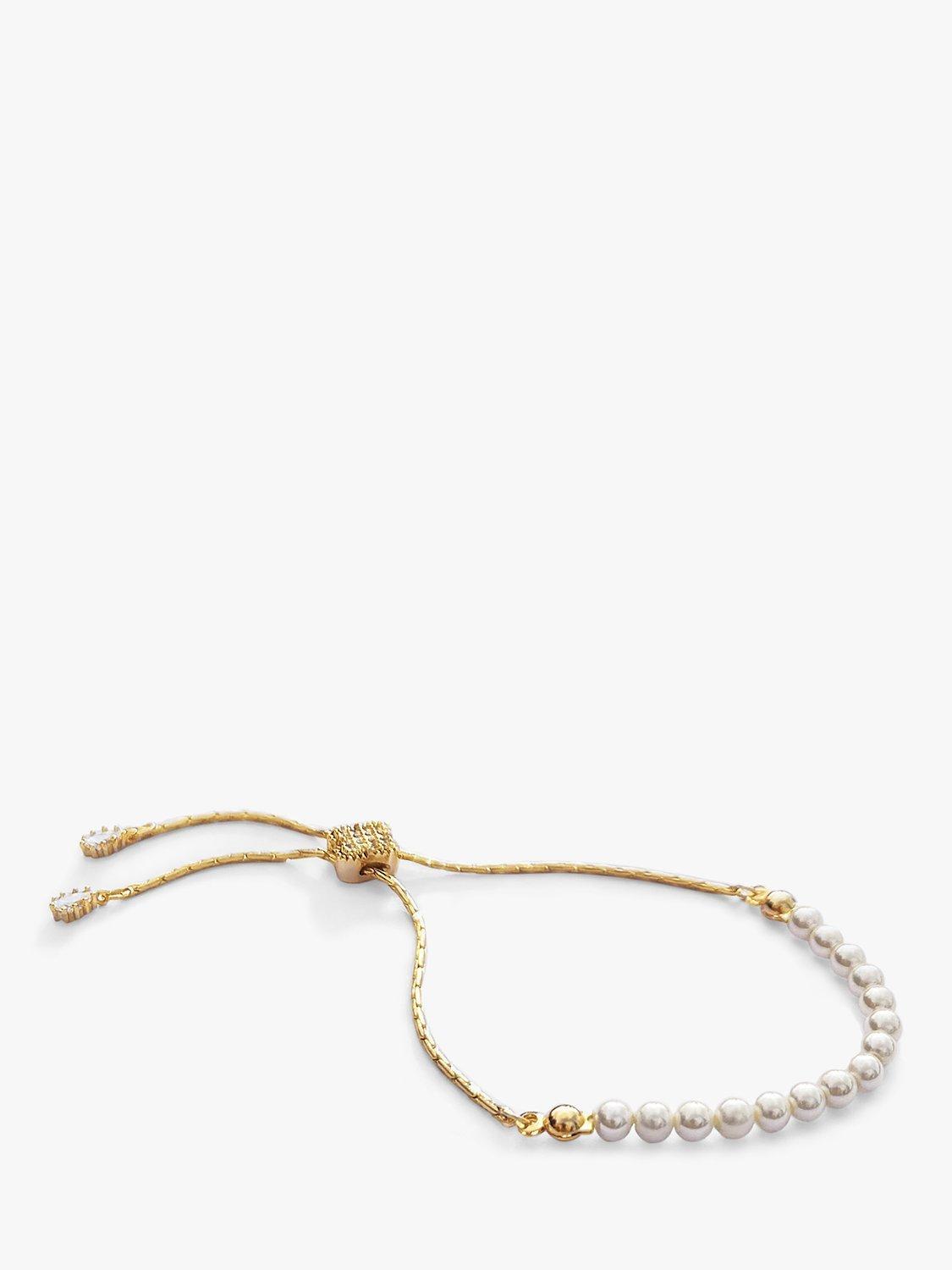 Ivory & Co. Carlisle Faux Pearl Beaded Bracelet, Gold