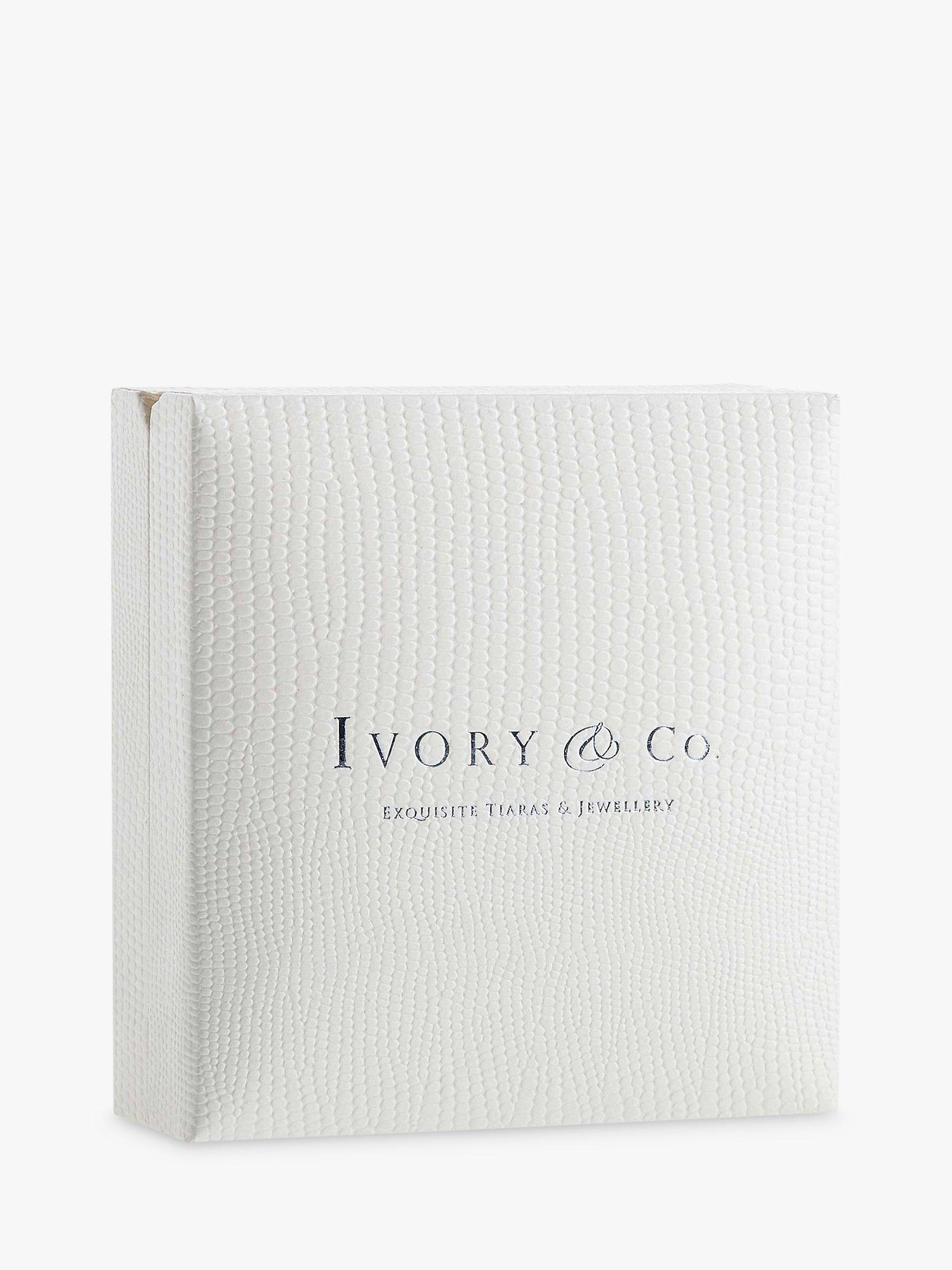 Product image 5 of 5, which shows Ivory & Co. Glastonbury Crystal Leaf Bracelet, Gold