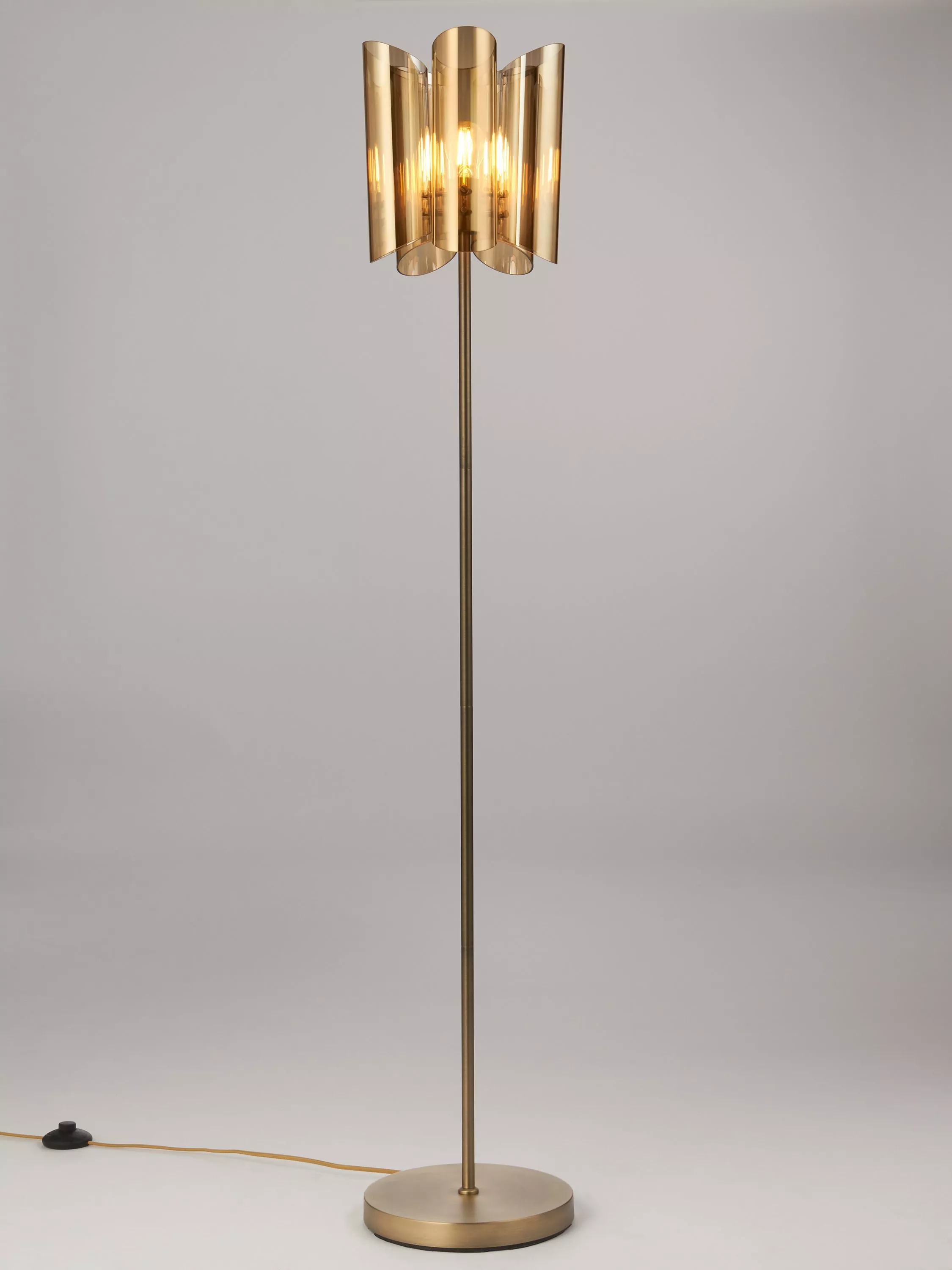 John Lewis Viscount Floor Lamp Matt Antique Brass