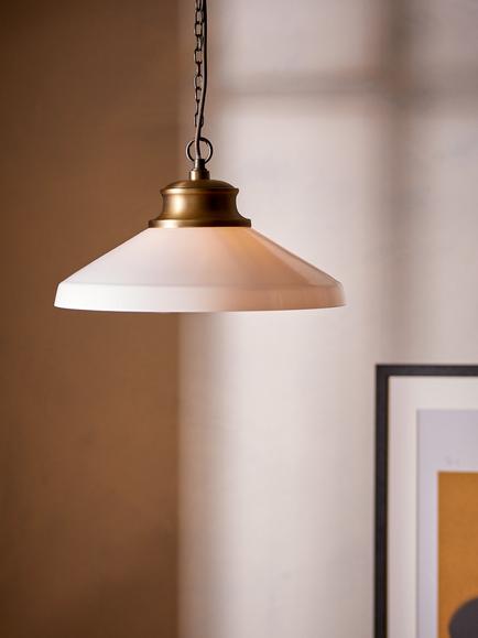 John Lewis Tula Small Pendant Ceiling Light - view 2, Matt Antique Brass