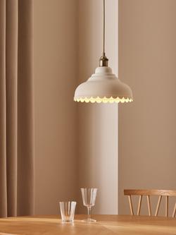 John Lewis Scallop Easy-to-Fit Ceiling Shade - view 2, White