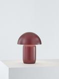 John Lewis Mushroom Rechargeable Dimmable Table Lamp, Damson