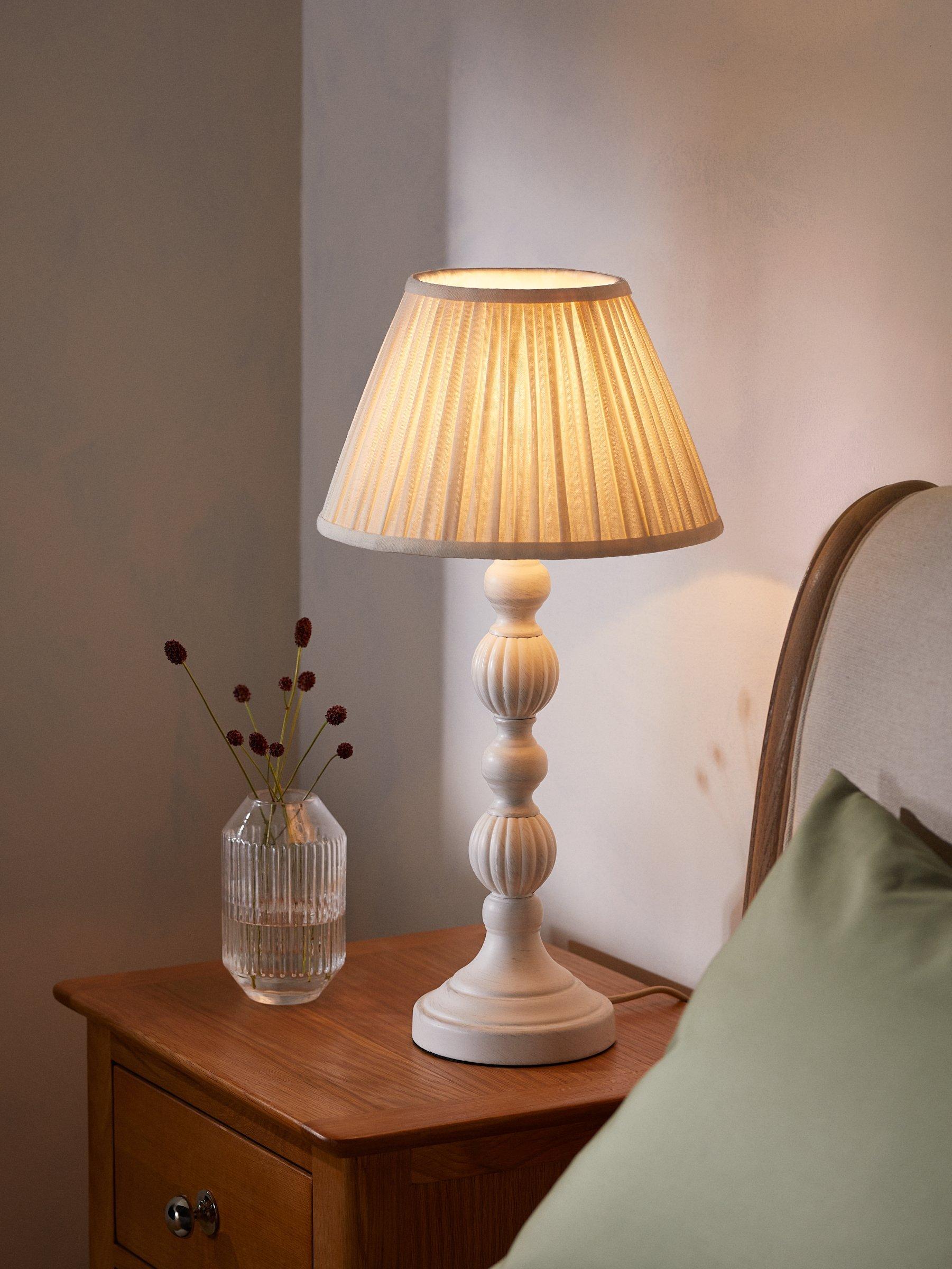 John Lewis Carlita Tall Table Lamp Distressed Ivory