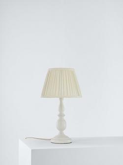 John Lewis Carlita Table Lamp, Distressed Ivory - view 2, Distressed Ivory