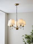 John Lewis Haverstock 5 Arm Pendant Ceiling Light, Antique Brass