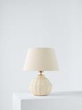 John Lewis Notton Scallop Table Lamp, Distressed White