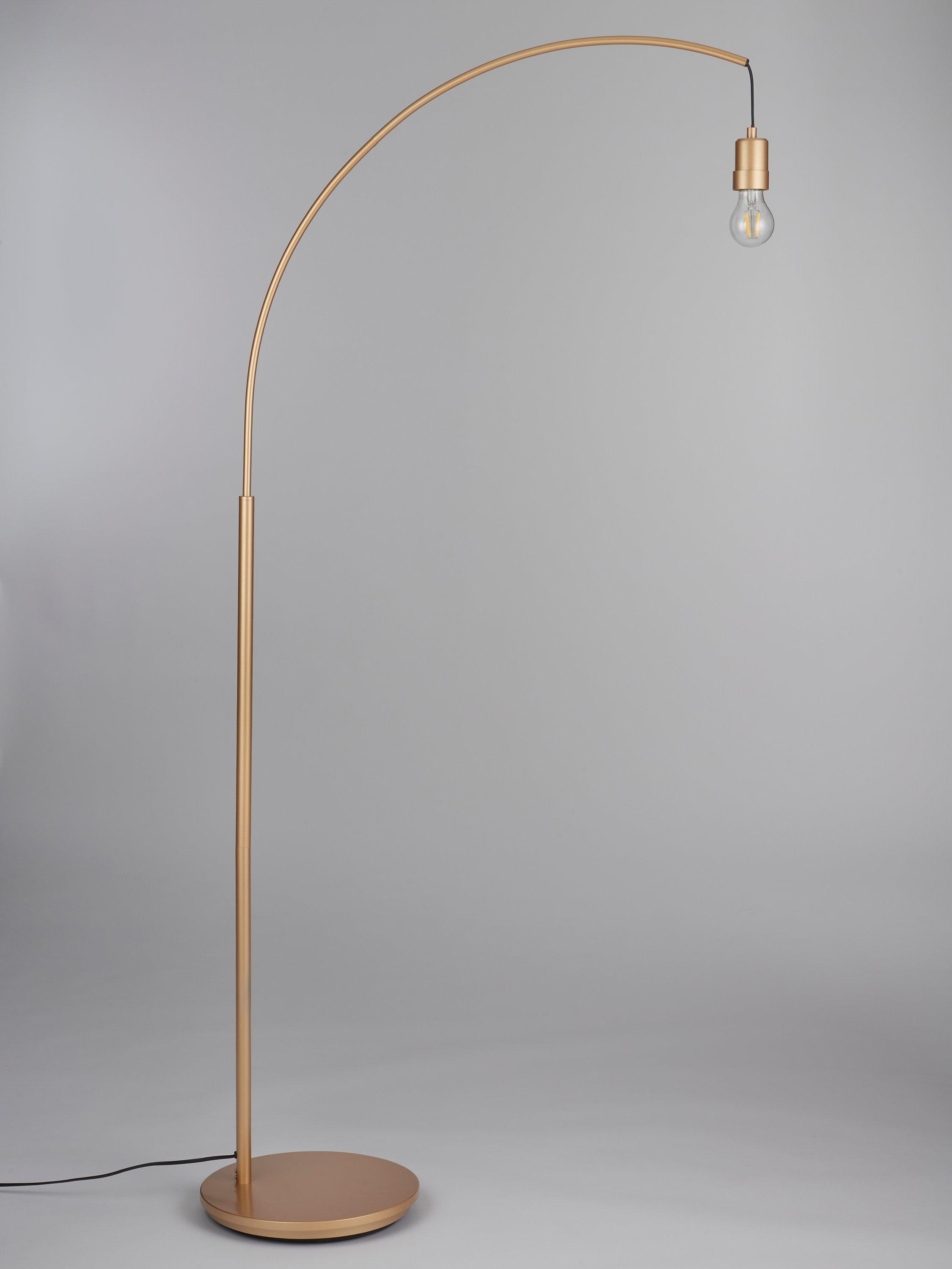 John Lewis Metal Arc Floor Lamp Base, Brass Effect
