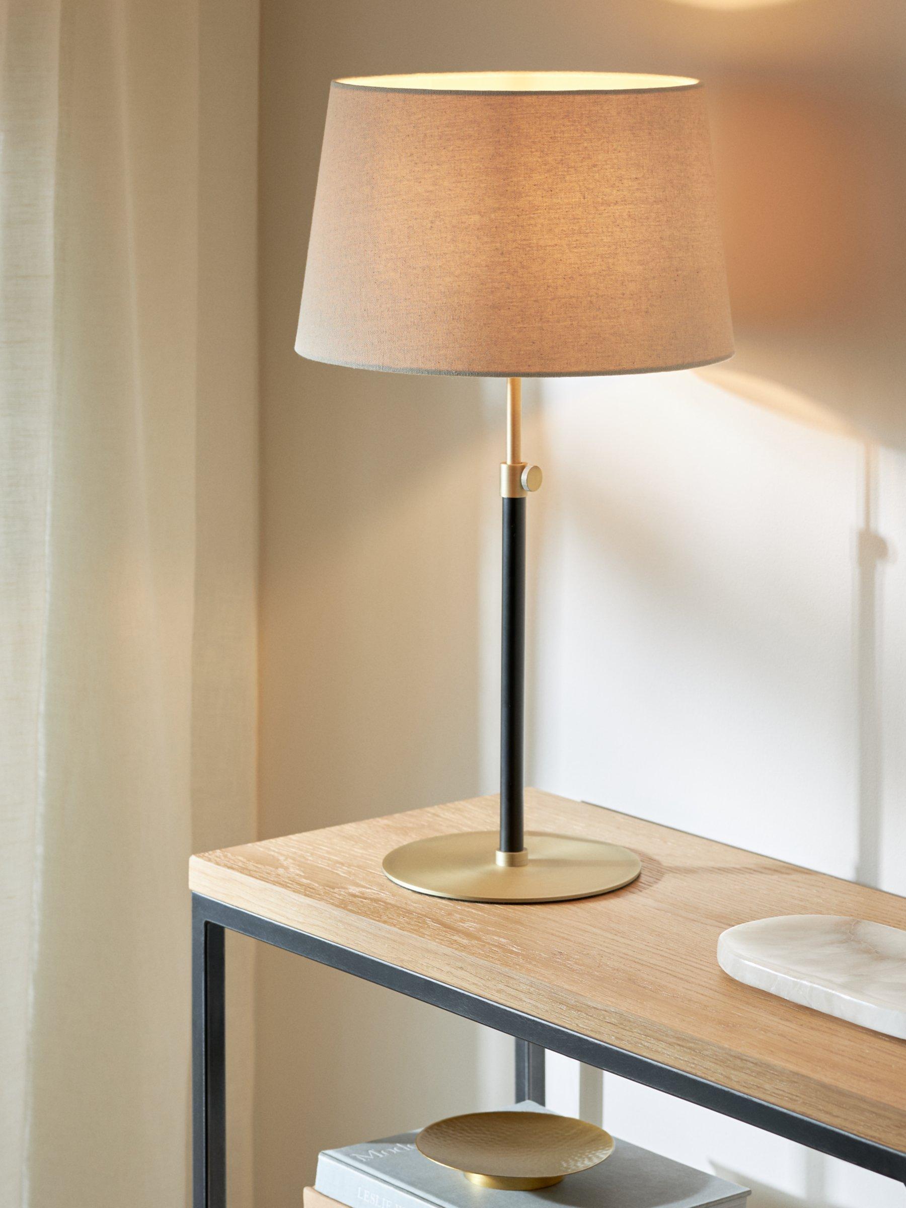 John Lewis Decorah Telescopic Table Lamp Painted Black Brass