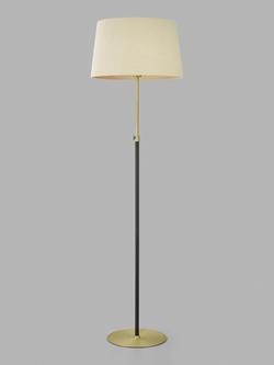 John Lewis Decorah Telescopic Floor Lamp, Painted Black/Brass, Painted Black/Brass