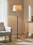 John Lewis Decorah Telescopic Floor Lamp, Painted Black/Brass