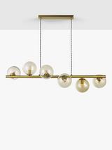 John Lewis Champagne Bubble Glass Bar Ceiling Light, Champagne/Warm Brass
