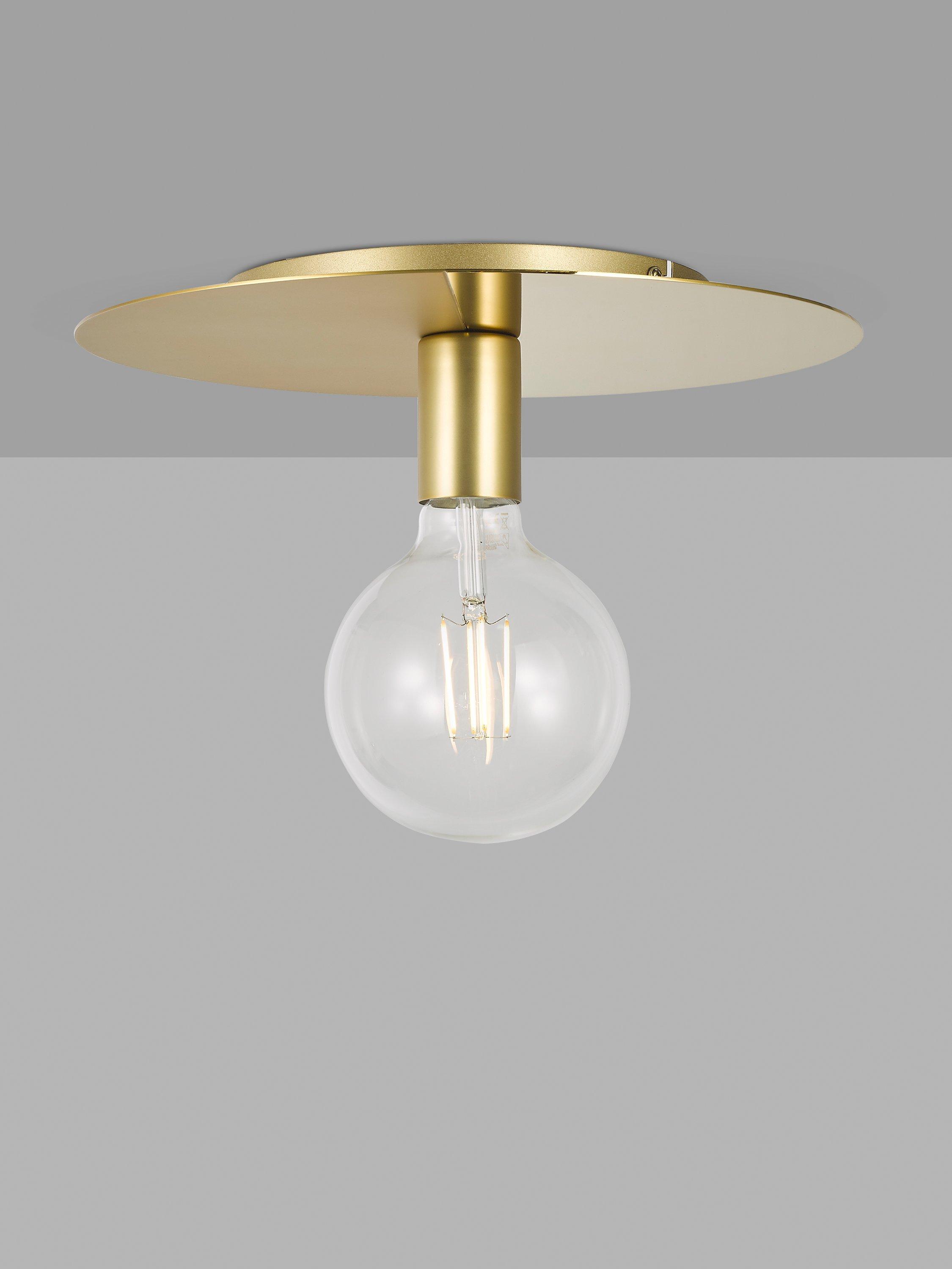Swoon Collins Flush Pendant Ceiling Light, Gold