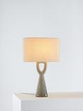 John Lewis Oval Textured Ceramic Table Lamp, Grey