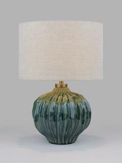 John Lewis Urchin Ceramic Table Lamp, Green