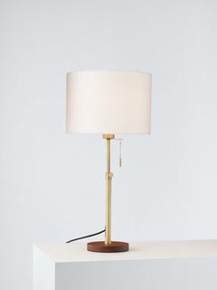 John Lewis Wooden Telescopic Table Lamp Base, Walnut