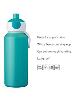 Mepal Kids' Disney Princess 'Just Be You' Leak-Proof Drinks Bottle, 400ml - view 2, Pink/Green