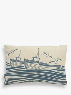 Mini Moderns Whitby Cushion, Washed Denim