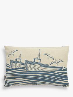 Mini Moderns Whitby Cushion, Washed Denim, Washed Denim