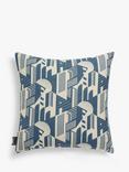 Mini Moderns Bauhaus Cushion, Washed Denim