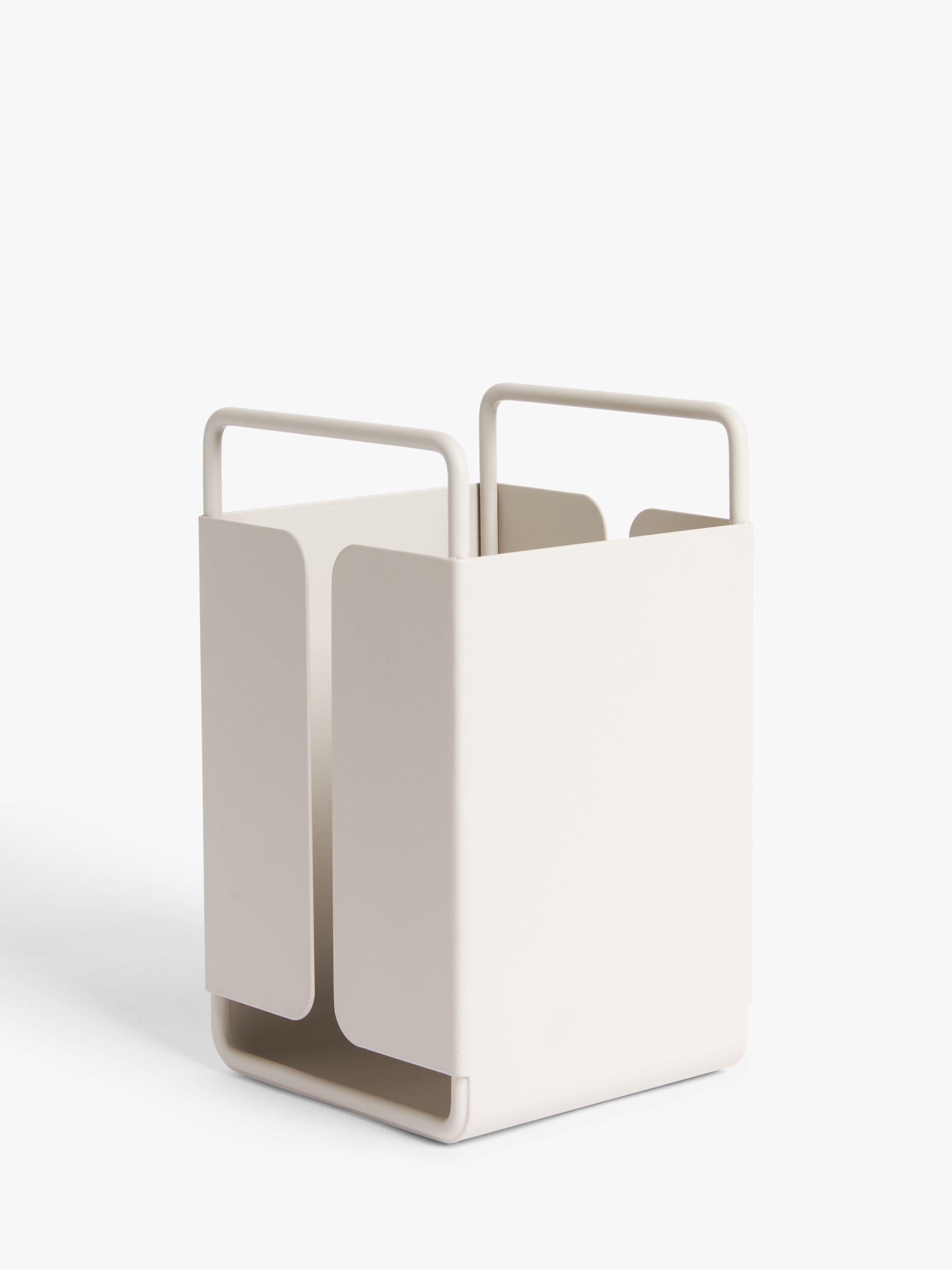 John Lewis Small Metal Storage Caddy Holder, White
