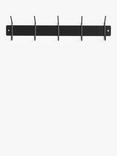 John Lewis Metal Hanging Rack, 5 Hooks, Black