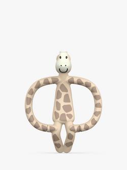 Matchstick Monkey Giraffe Teething Toy and Gel Applicator, Beige, Beige