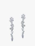 Ivory & Co. Islington Cluster Crystal Drop Earrings, Silver