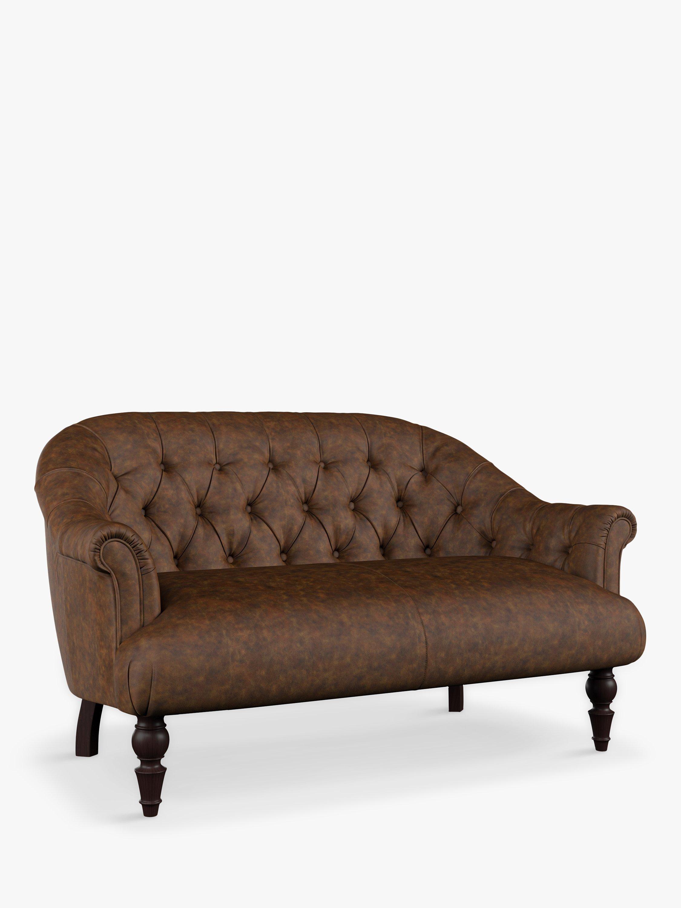 Aughton Range, Tetrad Aughton Petite 2 Seater Leather Sofa, Brompton Tan