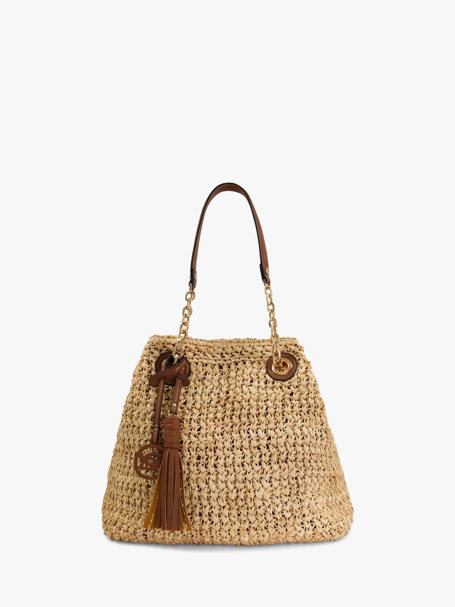 Dune Destinations Large Raffia Shopper Bag, Natural/Tan