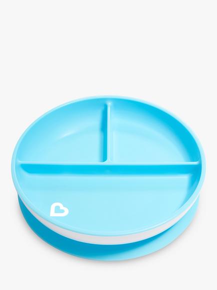 Munchkin Divided Suction Plate, Blue - view 2, Blue