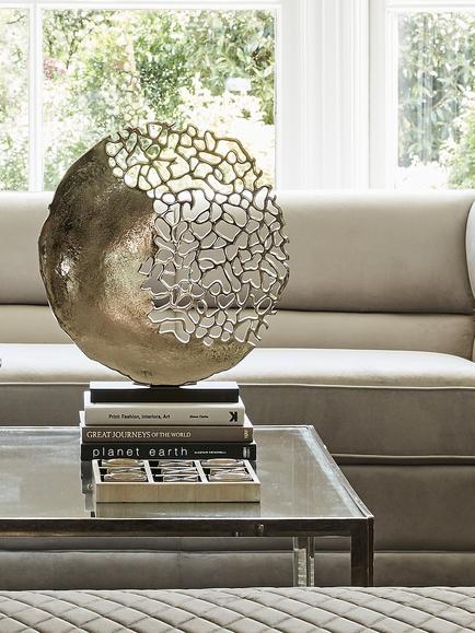 Libra Interiors Apo Reef Coral Aluminium Sculpture, Silver - view 2, Silver