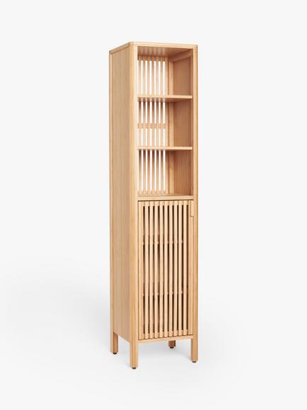 John Lewis Slatted Bathroom Tallboy, Natural