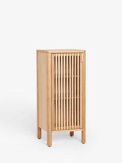 John Lewis Slatted Bathroom Cupboard, Natural