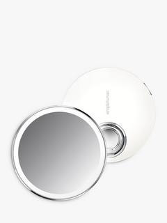 Simplehuman Compact Sensor Beauty Mirror, White/Stainless Steel
