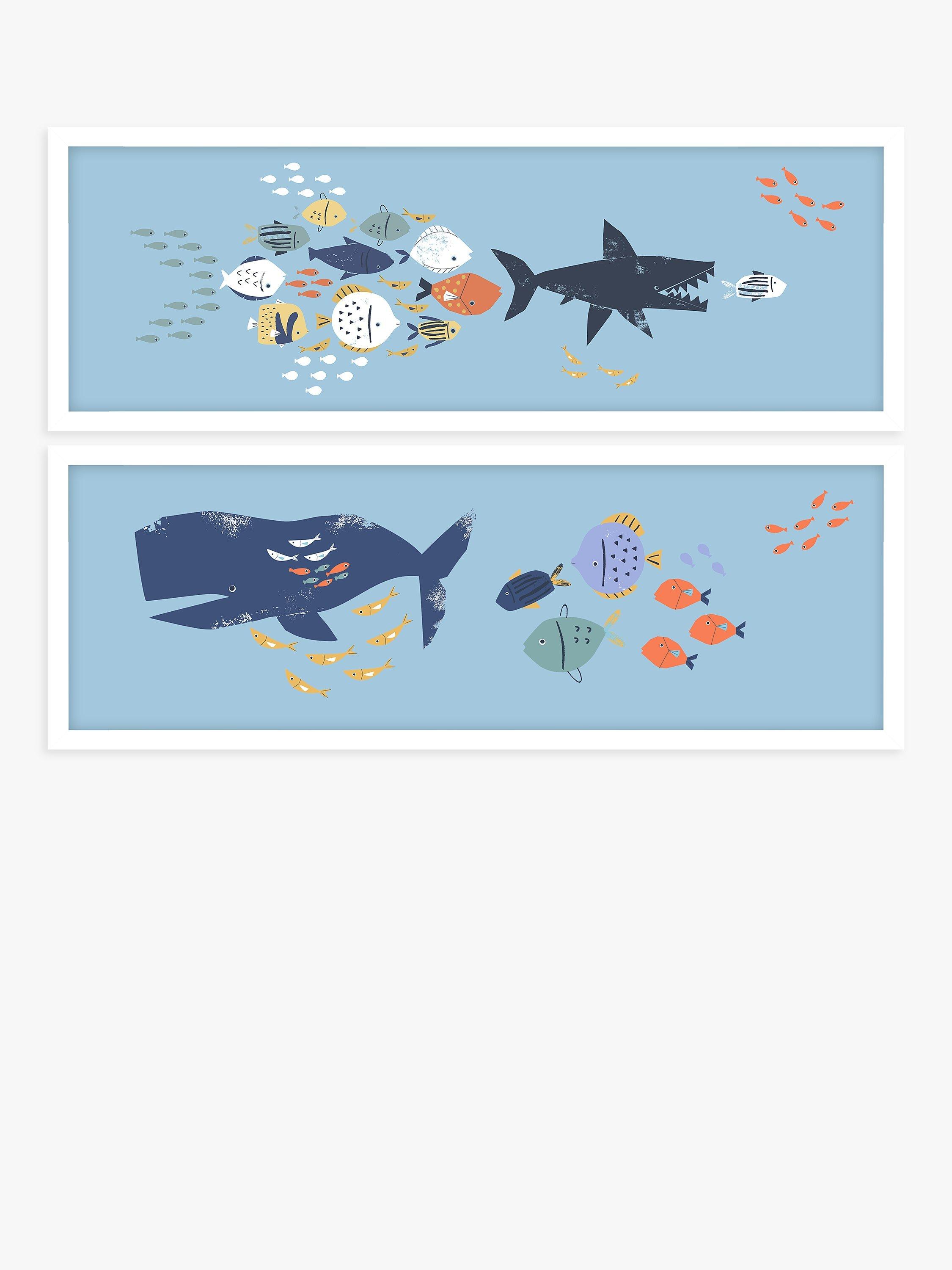 John Lewis Under The Sea Wall Art, Set of 2, 60 x 20cm
