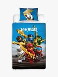 LEGO Ninjago Reversible Pure Cotton Duvet Cover and Pillowcase Set, Single