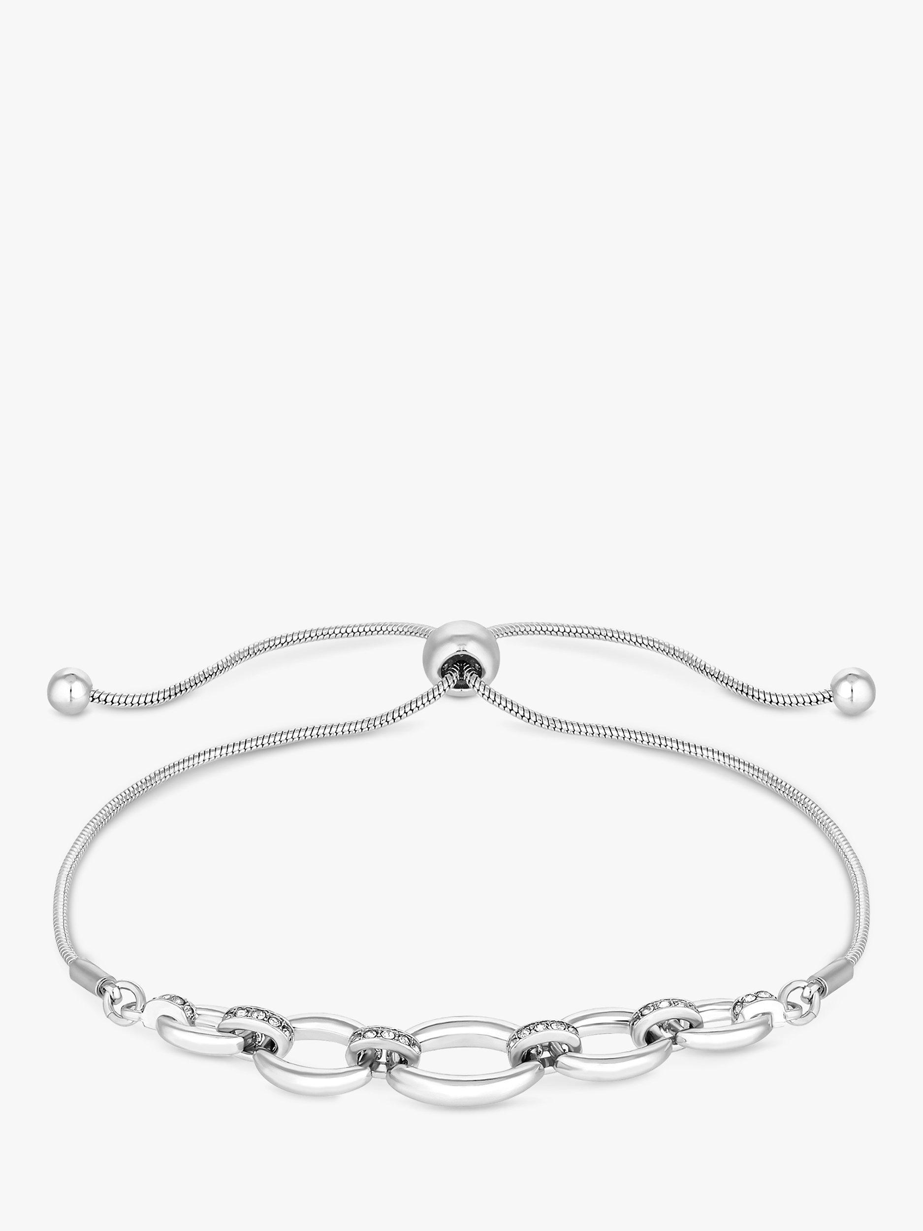 Product image 1 of 1, which shows Jon Richard Polished Link Chain Bracelet, Silver